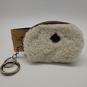Patricia Nash Cream Shearling Coin Purse
